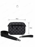 Sac Bandoulière L.V | Noir Graphite Carreaux