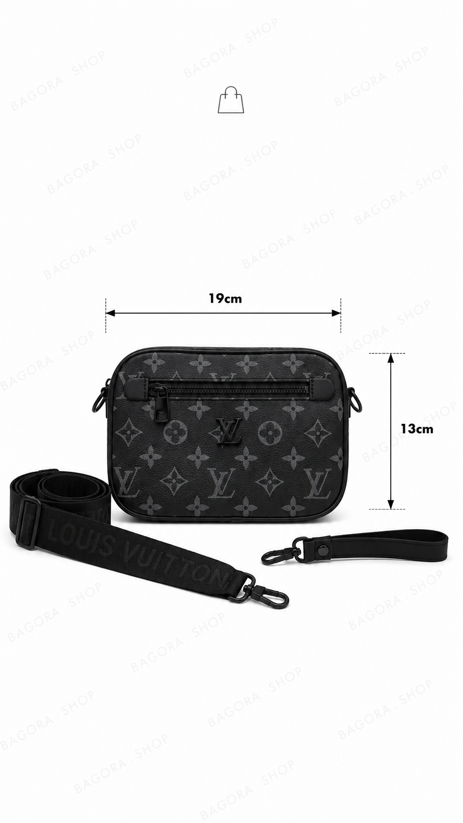 Sac Bandoulière L.V | Noir Graphite