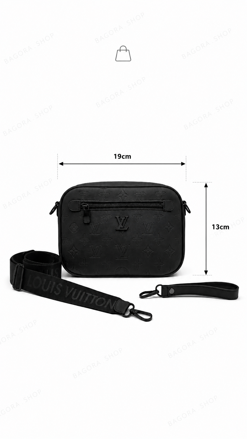 Sac Bandoulière L.V Signature | Noir