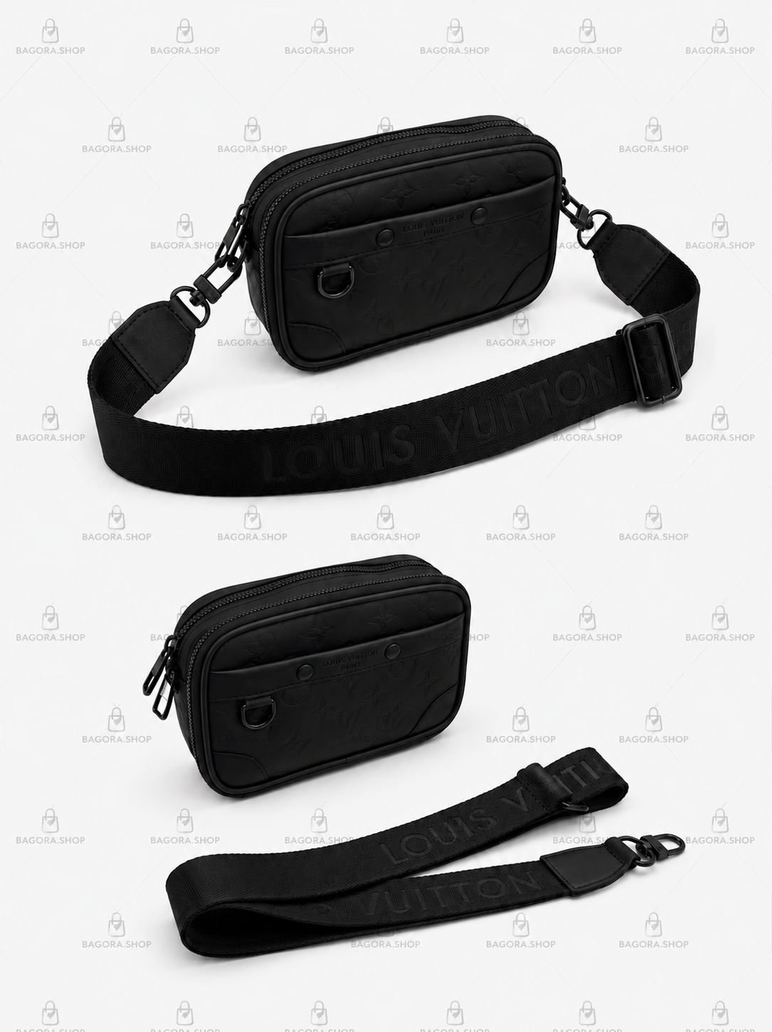 Sac Bandoulière L.V Double Zip Signature